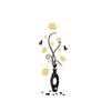 Rose Vase Acrylic Mirror Wall Stickers Plum Blossom DIY Art Wall Decal Living Room Bedroom Home Flower Wallpaper Decor