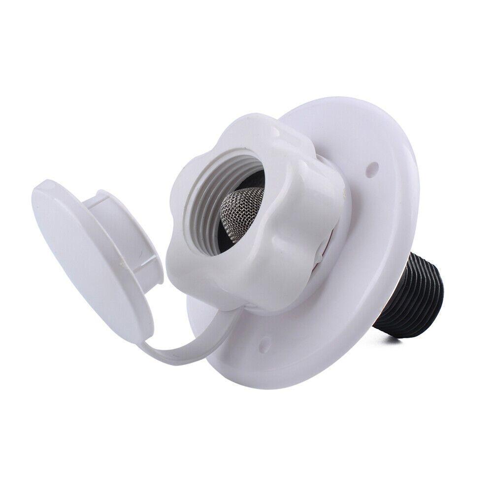 For RV Water Inlet 76.5 Mm Connector For Fresh Water System G1/2 Thread Replacement With Check Valve Brand New