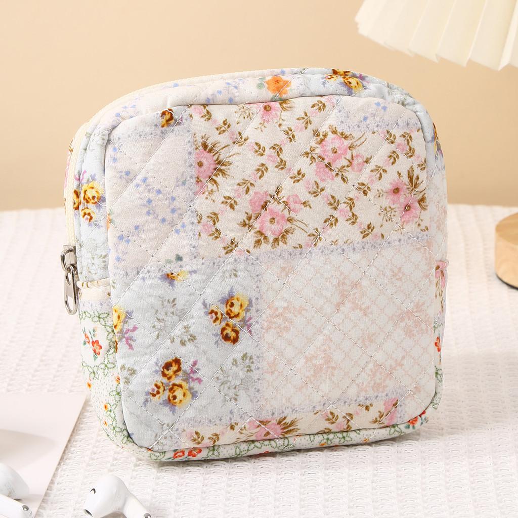 Cotton Feminine Hygiene Pad Storage Bag Large Capacity Breathable Womens Travel Organizer For Daily Use