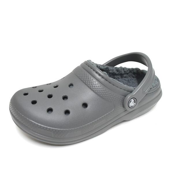 Crocs Unisex Classic Lined Clog Winter Slipper Blue Gray 203591 0ex