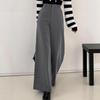 Petite High-Waist Straight-Leg Formal Trousers for Women