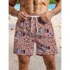 Summer Men's 3D Printed Beach Shorts Fashion Versatile Comfortable Vacation Style