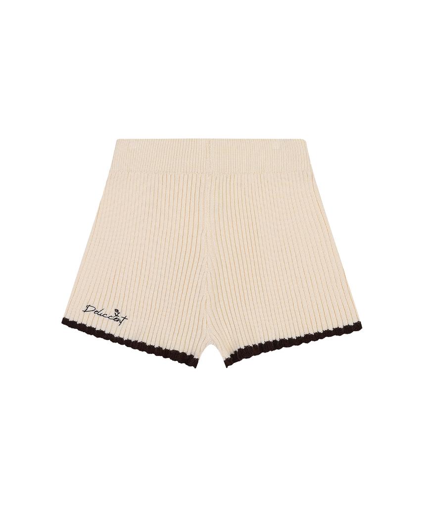 DELICCENT Benigolji Knit Shorts [Ivory]