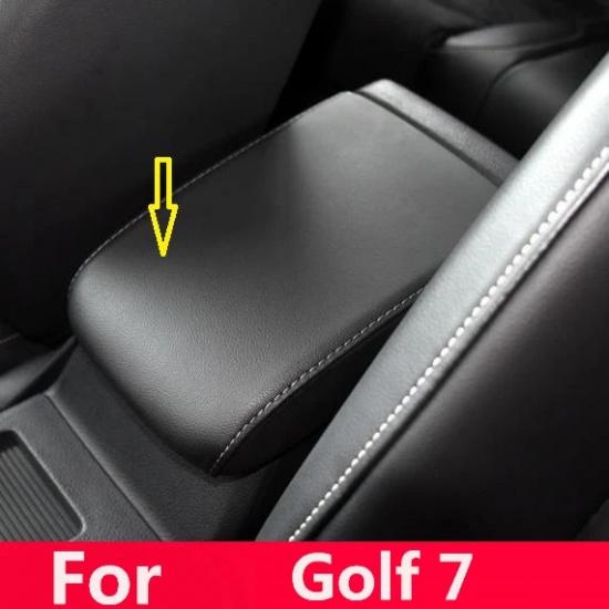 For VW Golf 7  2012 2013 2014 2015 2016 2017 2018  Zied Microfibre Leather Center Armrest Protect Cover Car Interior
