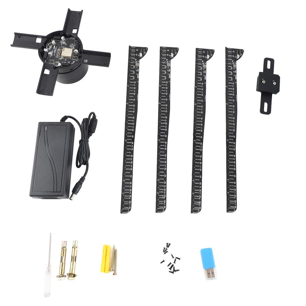 65CM Holographic Advertising Projector 3D 766 RGB Beads Fan Projection Display Prise US