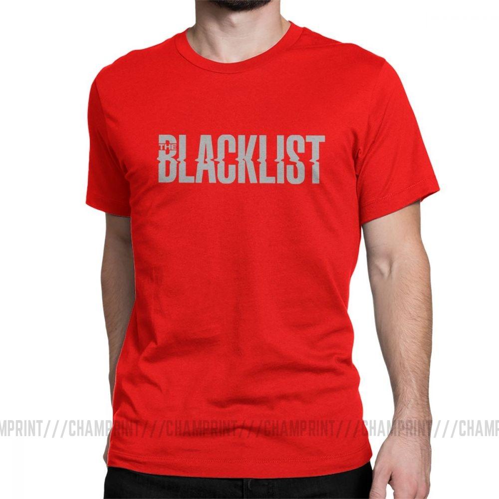 Men Good Tv Series The Blacklist T Shirt Reddington Raymond Red Hat Fandom Crime Cotton Short Sleeve Tees 4XL 5XL 6XL T-Shirts