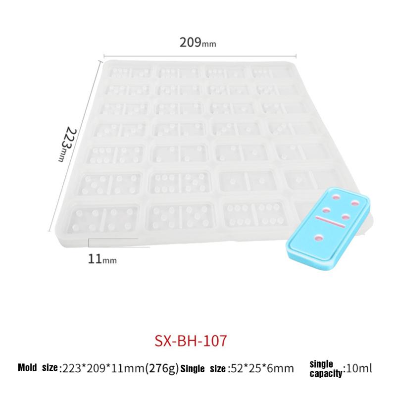 Domino Silicone Molds Jewelry Accessories Cabochons Board Charms DIY Fondant Cake Decor