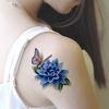 2 Pcs 3D Body Art DIY Stickers Temporary Tattoo Butterfly Flower Feather Sticker