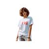 Li-Ning Logo Graphic Chinese Character Print Loose Round Neck Short Sleeve T-Shirt Unisex Tops White AHST463-1