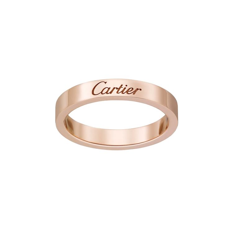 

Cartier C De Classic Letter Wedding 18K Gold Ring Unisex rings Rose-Gold B4087200 Box,55,Warranty Not Included
