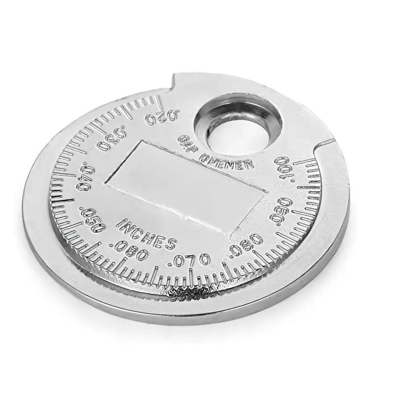 Spark Plug Gap Measurement Tool - Imperial/Metric Coin-Type Gauge