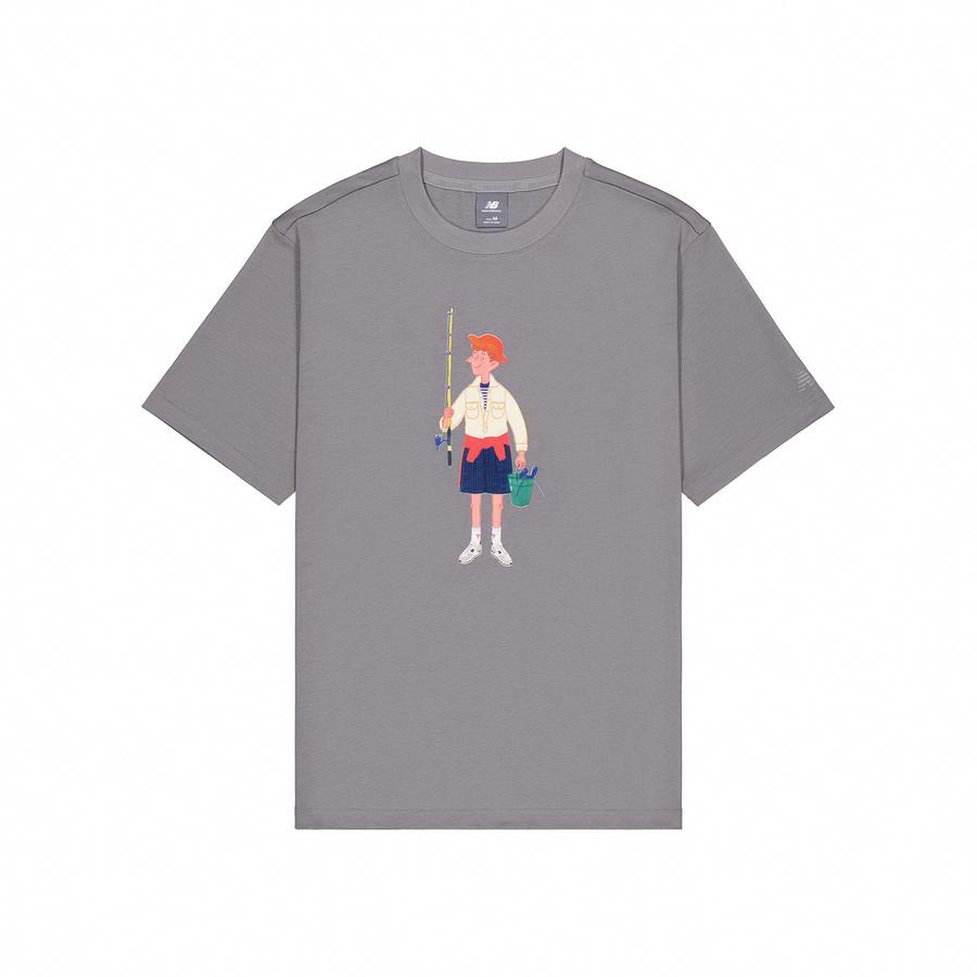 New Balance T Shirt Unisex Gray NEE28073-GR XL