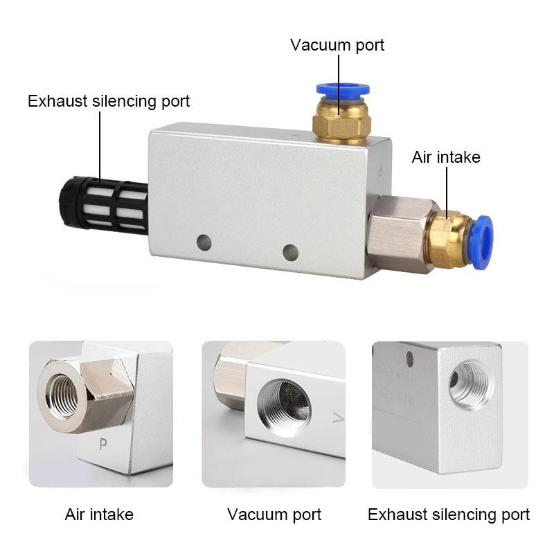 CV-10HS 15HS 20HS 25HS-CK Vacuum Generator Suction Cup Negative Pressure Control Valve With Connector Air Exhaust Ejector