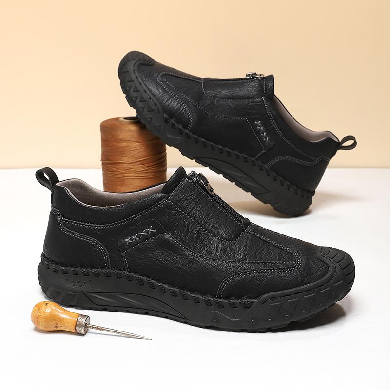 Size 48 Mens Shoes High Quality Men Handmade Leather Loafers Outdoor Casual Men Shoes Non-slip Cozy High Top Boot Zapatos Hombre