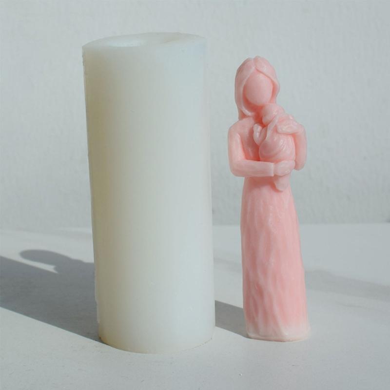 Mother Hug Kid Candle Mold Silicone Craft Mold Silicone Texture Hand-Making Tool for DIY Hand-Making Candle Soap Crafts