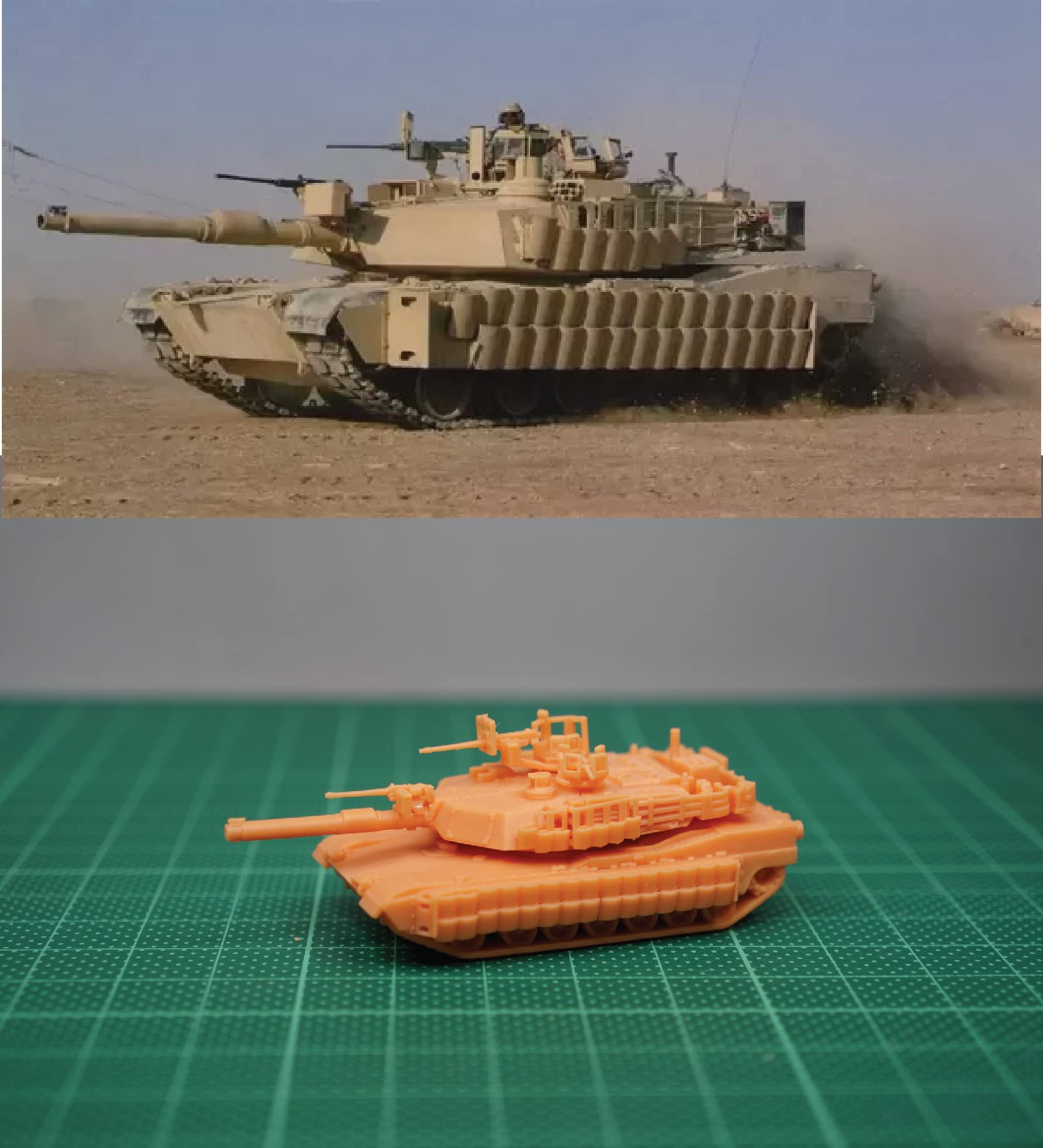 

США M1A2 Основной боевой танк Набор из смолы 1/144 TUSK-II (мелкие детали)