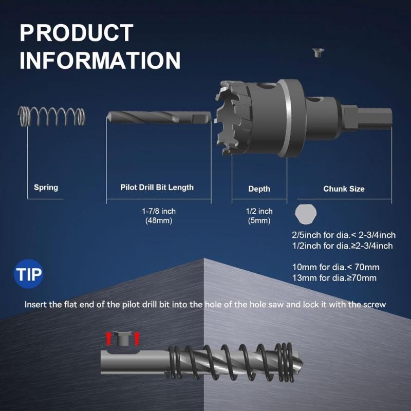 Aluminum Hole Cutter 100mm Carbide Hole Saw Metal Cutting Tool For Steel Copper Plastic Materials