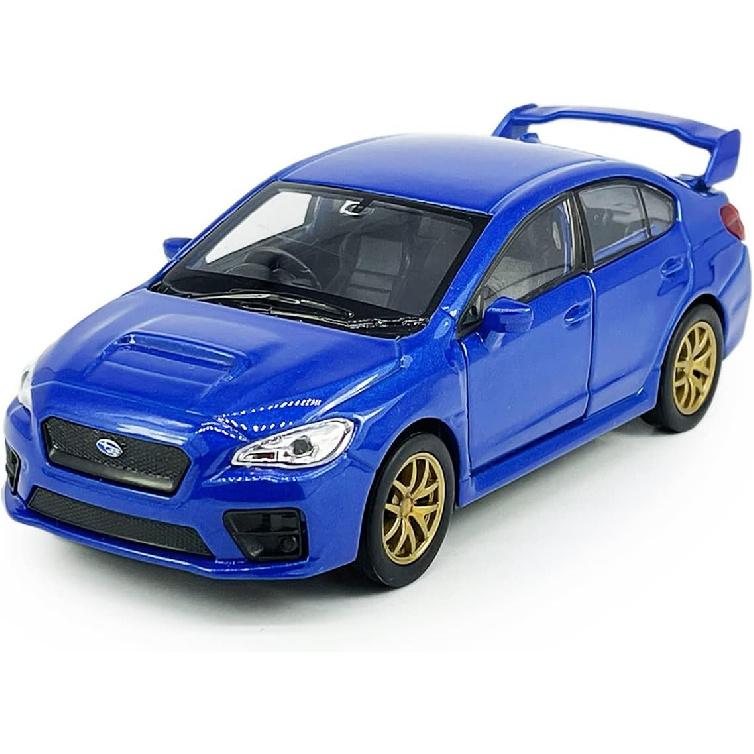 Impreza WRX STI Toy Car Racing Sports Diecast Model Car 1/36 Scale Metal Pull Back Vehicle, Doors Open, Zinc Alloy Casting, Boys Toys Kids Birthday