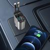 120W 4 IN 1 Retractable Car Charger USB C Cable For IPhone Huawei Samsung Fast Charge Cord Cigarette Lighter Adapter PD QC3.0
