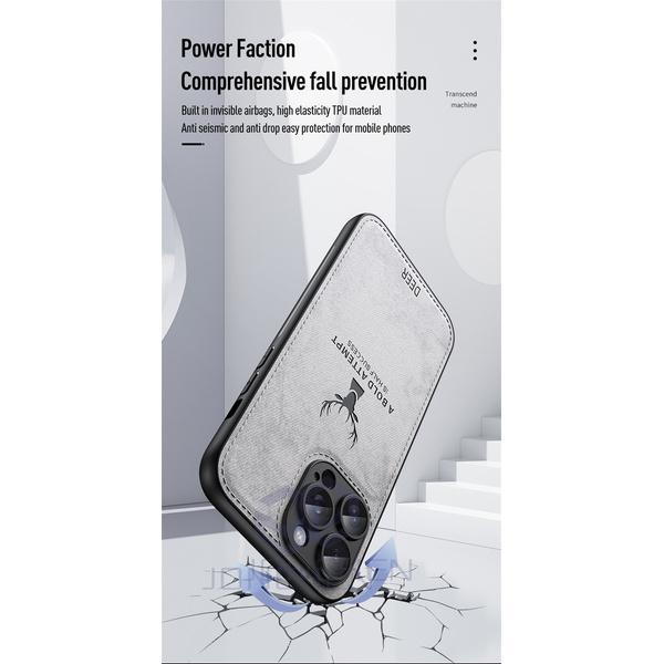 Soft Deer Head Shockproof Silicone Bumper Case For iPhone 15 14 13 12 11 Pro Max 7 8 6 S Plus SE Leather TPU Back Cover