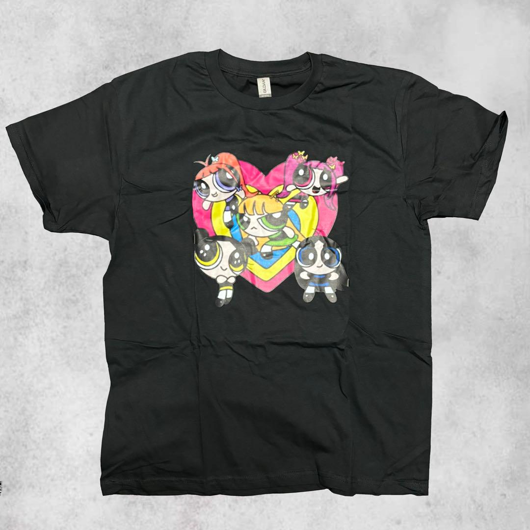

[USED] LNewJeans Short Sleeve T-Shirt Black Powerpuff Girls Newji Powerpuff