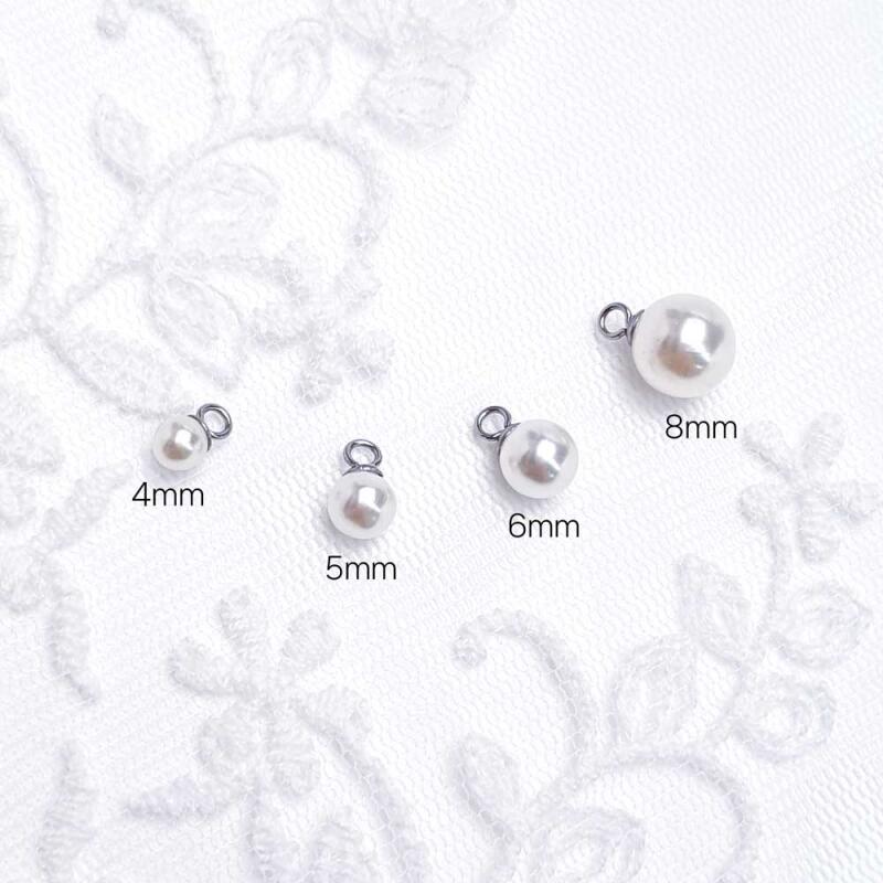 Surgical Steel Acrylic Pearl Pendant Accessory Materials