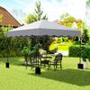 3 x 3 m Pop-Up Gazebo, Height-Adjustable Garden Tent, with Rolling Bag, for Garden, Patio, Metal, Fabric, Light Grey