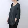 T-Shirt Damen Vielseitig Sommer Lässig Große Größe Locker V-Ausschnitt Pullover Kurzärmelige Oberteile