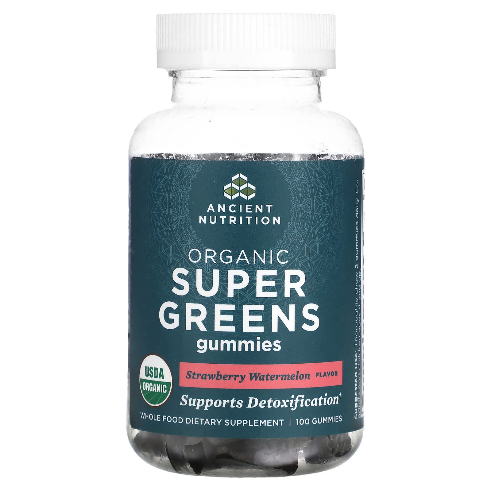 

Organic Super Greens, Gummy Jelly, Strawberry Watermelon Flavor, 100 Gummies