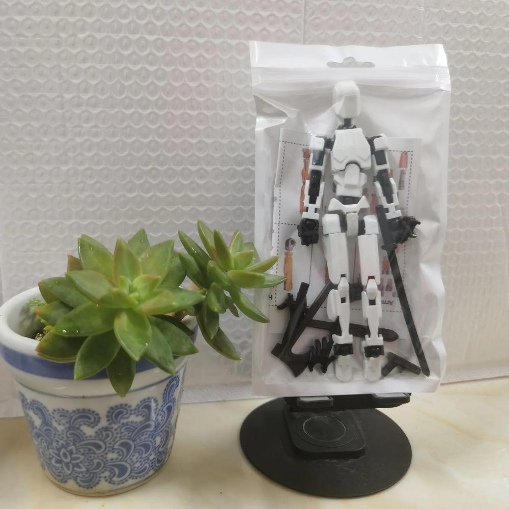 (Assembly Completed )T13 Action Figure 3D Printed Multi-Jointed Movable Titan 13 Lucky Dummy Robot Action Figure Gifts