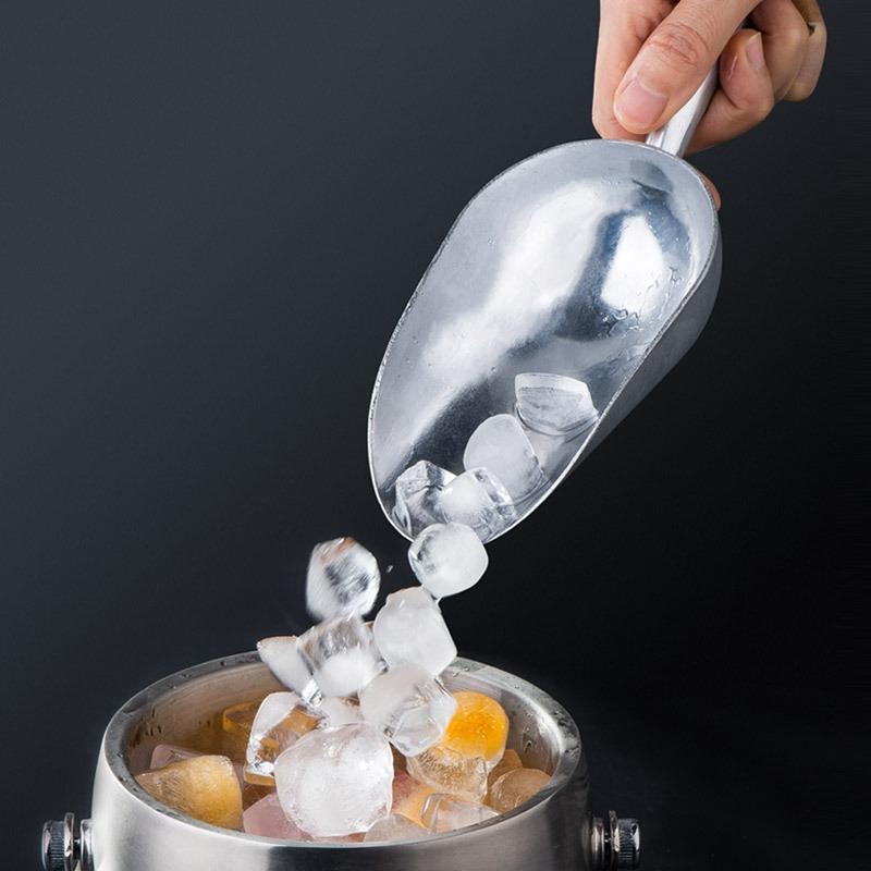 5 Sizes Aluminum Alloy Ice Shovel Multifunctional Coffee Beans Bar Cube Scraper Popcorn Shovel Measuring Spoon Kitchen Gadget 