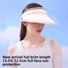 Outfun Letter Back Unisex Summer Sun Hat Wide Brim Blocking Function Wear Daily