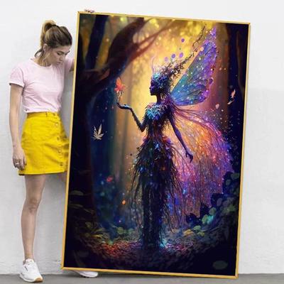 Mythical Cute Elf Girls Poster Prints For Living Room Home Decor Fantastic Fairy Tales Forest Princess Canvas Painting Wall Art No Frame