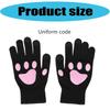 Warm Toe Bean Gloves Thick Stylish Mitten Gloves Full Finger Lovely Handwear Stylish Thicken Gloves for Girl Women