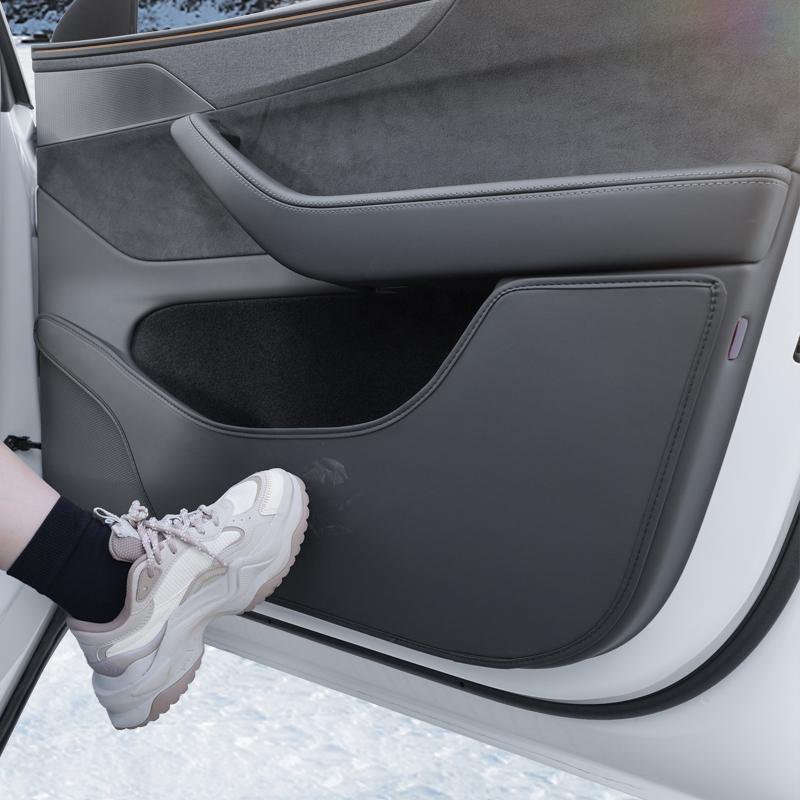 For Tesla Model Y Juniper/Model 3 Highland/Model YL Door Kick Pad, Front and Rear Door Panel Protection Pad, 4-Piece Set