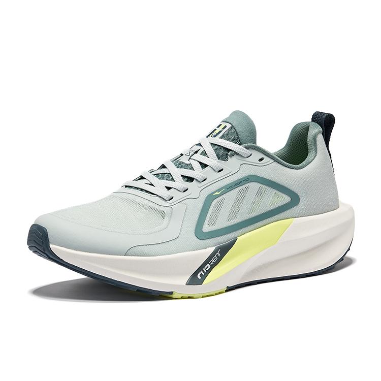 Hongxing Erke Comfortable Versatile Shock Absorbing Low Top City Commuting Running Shoes Men sneaker Light-Gray Sage-Green 51125203338-503