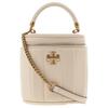 Kira Metal Double T Logo Bucket Bag Leather Tote Shoulder Crossbody Bag Women Bags Cheese-White 138999-724