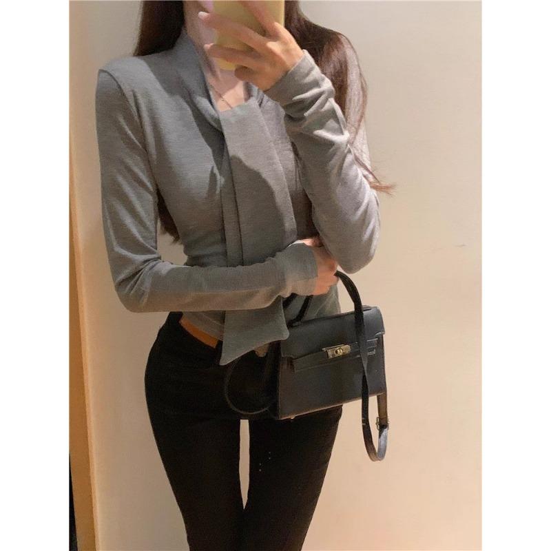 Women S Slim Fit Long Sleeve Sweater Elegant Casual Inner Top