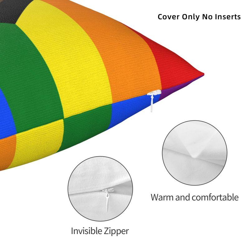 LGBT Progress Pride Flag Cushion Cover 40x40 Cm Soft Polyester Gay Lesbian Throw Pillow Case For Sofa Decoration Pillowcase