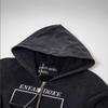 Unisex Oversized Hooded Zip-Up Sweatshirt With Abstract Patch Print Relaxed Fit Cotton Pullover Fall Daily Wear