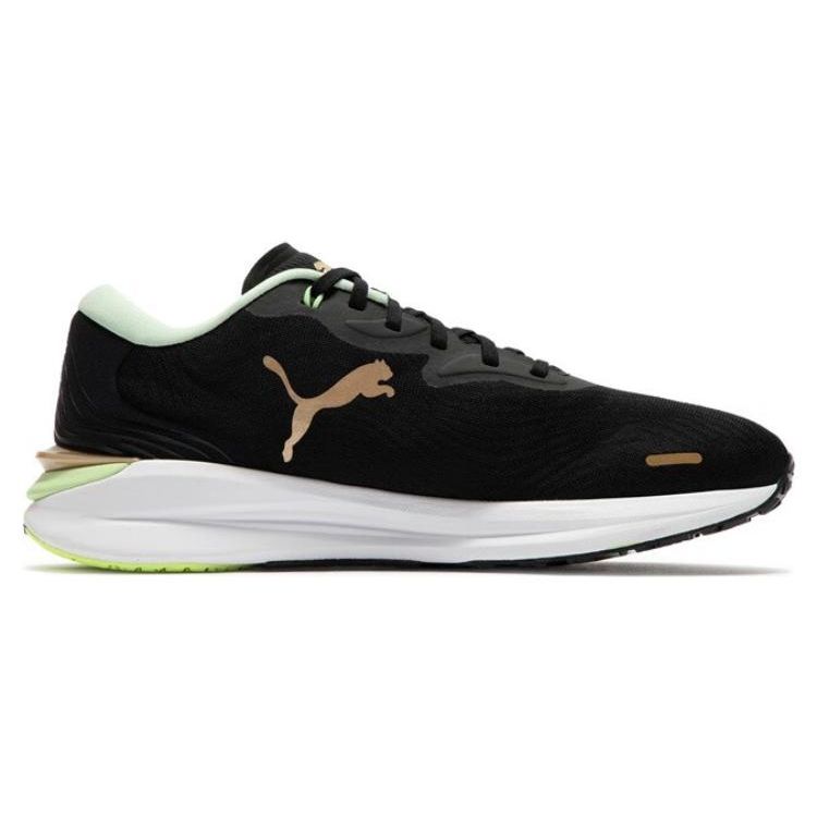 Puma Electrify Nitro 2 Comfortable Fabric Slip-Resistant Durable Low-Top Casual Running Shoes Men sneaker Black Green 377790-01