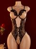Erotic Sexy Lace Nightgown Crotchless Deep V Neck Open Bra Teddy Babydoll Sheer Sleepwear Elegant & Seductive Lingerie For Women