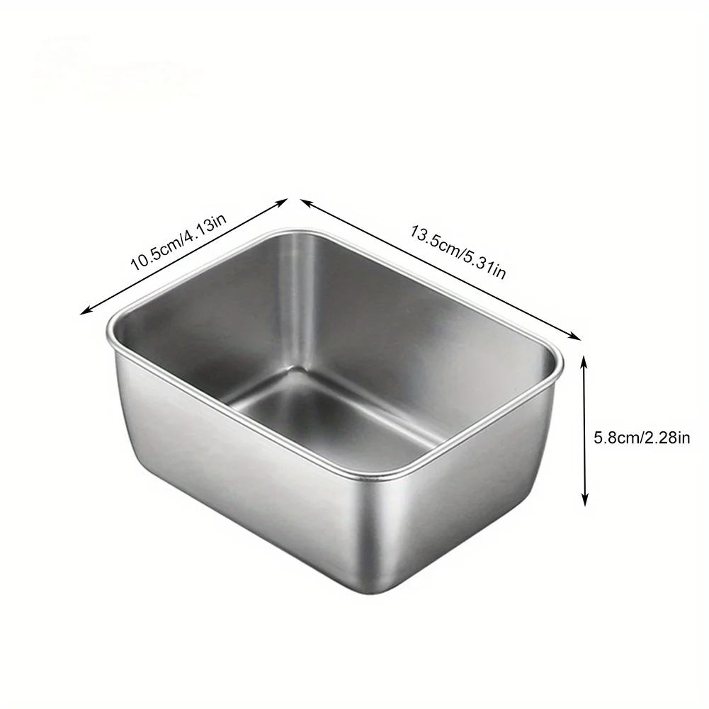

Stainless Steel Food Storage Serving Trays Rectangle Sausage Noodles Fruit Dish with Cover Home Kitchen Organizers FoodContainer Orange