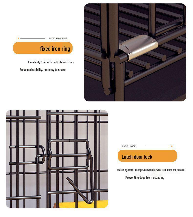 Indoor Folding Dog Cage with Toilet for Medium and Small Breeds: Suitable for Teddy, Bichon, Corgi, Shiba Inu.