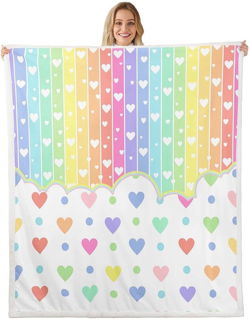 GUOYU Blanket Cute Gnomes Throw Blanket Purple Vine Flower Butterfly Blanket for Couch Sofa Lavender Bouquet Bed Blanket for Kids Boys Girls