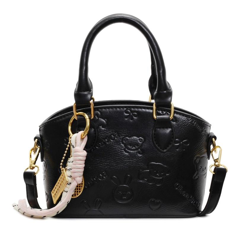 Korean Version of the New Casual Temperament Cute Embossed Portable Bucket Bag High-end Commuter Niche Design Messenger Bag Women