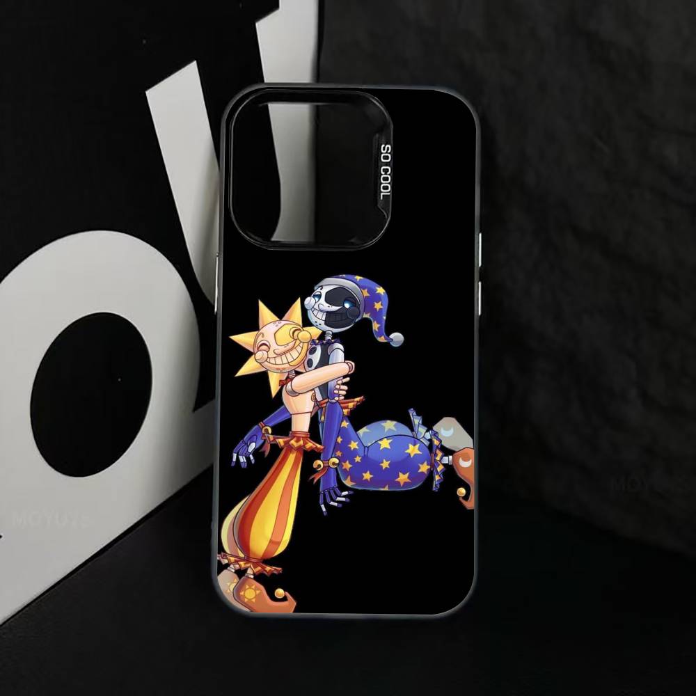 Fnaf G-Game S-Sundrop & M-Moondrop Phone Case For iPhone 17,16,15,14,13,12,11 Plus,Pro Max,XS,Colorful Silver Black Cover