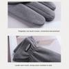 Warm Men Full Finger Mittens Five Finger Thin Fleece Gloves Fleece-lined Gloves  Cycling
