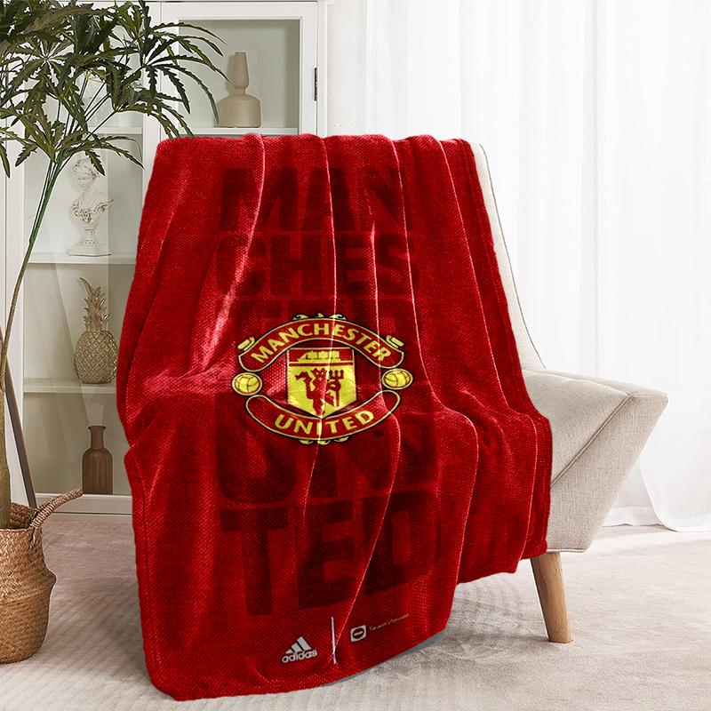Manchester United F.C Print Blanket - Soft & Comfortable, for Bedroom, Travel, Sofa, Home Decoration - Birthday Christmas Gift for Friend