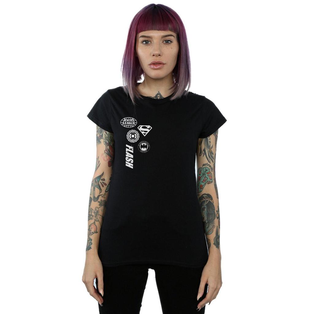 DC Comics Womens/Ladies Justice League Icons Cluster Cotton T-Shirt